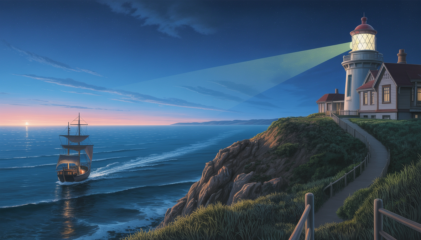 Lighthouse at sunset